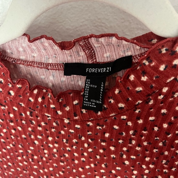 Forever 21 Dress Orange Print - Picture 2 of 2